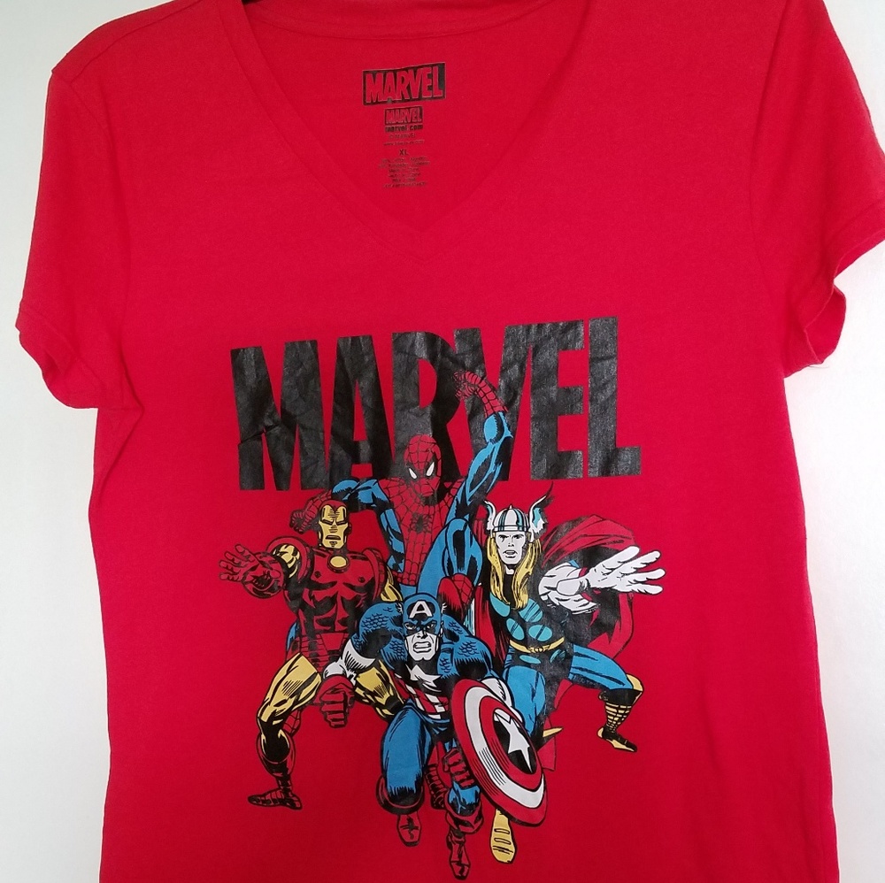 Marvel Comics Mens Red T-Shirt XL